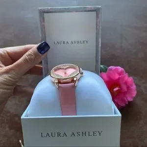 New! Laura Ashley Pink Heart Patent Strap Gold Rhinestone Watch Laura Ashley | Accessories | New Laura Ashley Pink Heart  main image 3